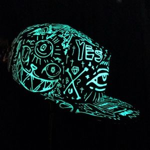 Sweet graffiti glow-in-the-dark baseball hat